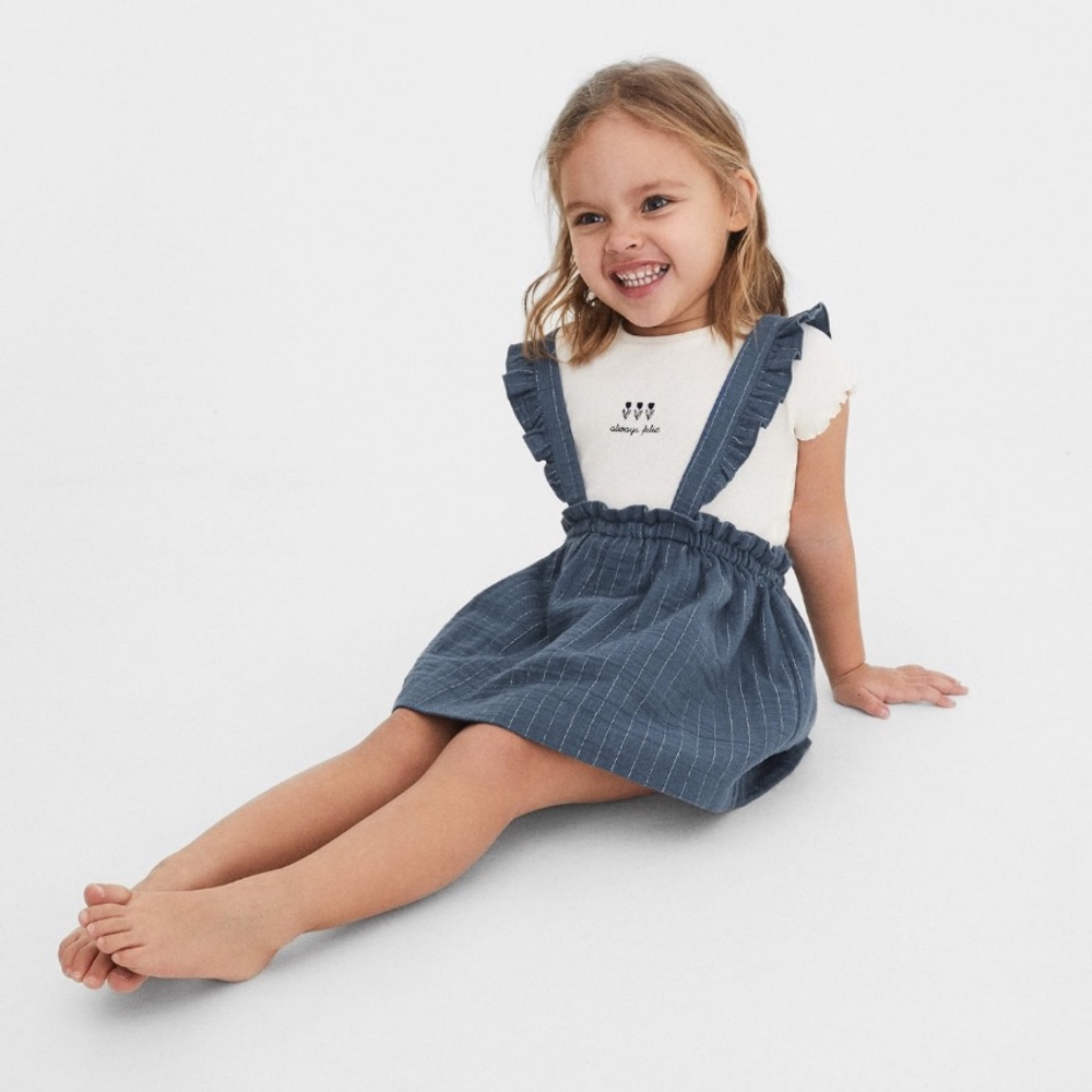 Zara sparkly skirt with suspenders